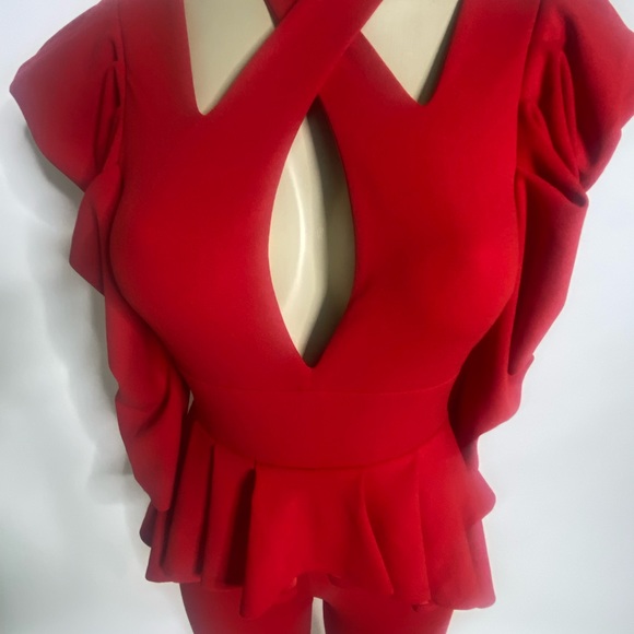 Red (1) pc Jumpsuit - Picture 6 of 6